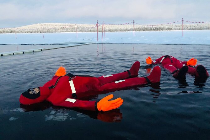 Arctic Day with Ice Fishing and Floating - Snowshoeing through the Finnish outdoors