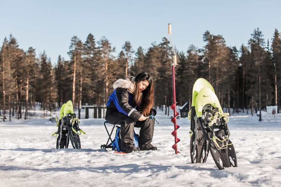 From Rovaniemi: Snowshoeing and Ice Fishing Tour - Clothing is supplied, but your layers still matter