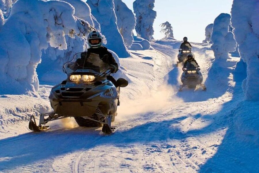 From Sirkka: Lapland Snowmobile Safari in Levi - Starting from Sirkka in winter gear