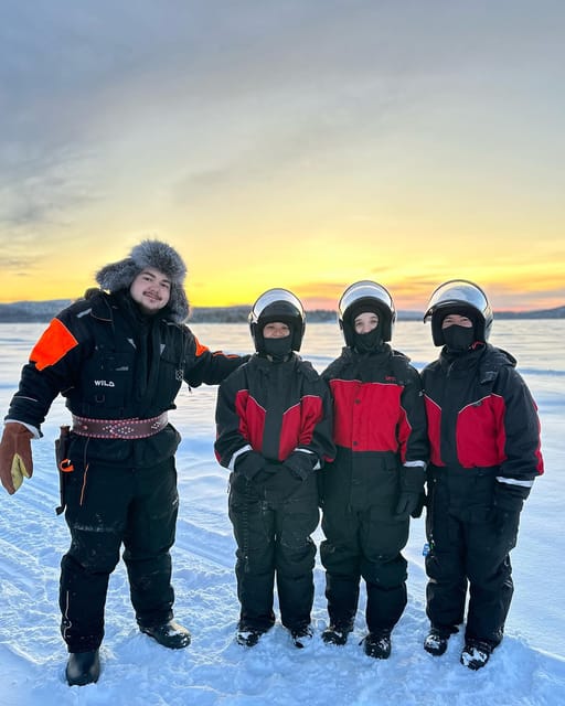 Ivalo: Snowmobile Safari, Meet and Feed Reindeers with Lunch - A gentle first snowmobile ride from Ivalo
