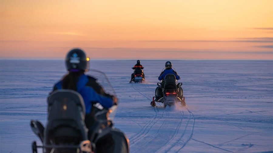 Kemi-Tornio: Snowmobile Forest Safari w/ Hot Drink & Snacks - Taking turns on one snowmobile