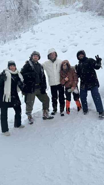 Korouoma Canyon Frozen Waterfalls Hike & Private Teepee BBQ - The frozen falls are the main event