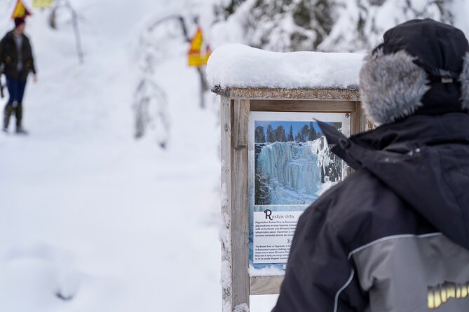 Korouoma Frozen Waterfalls Hike - Walking through the snowy forest