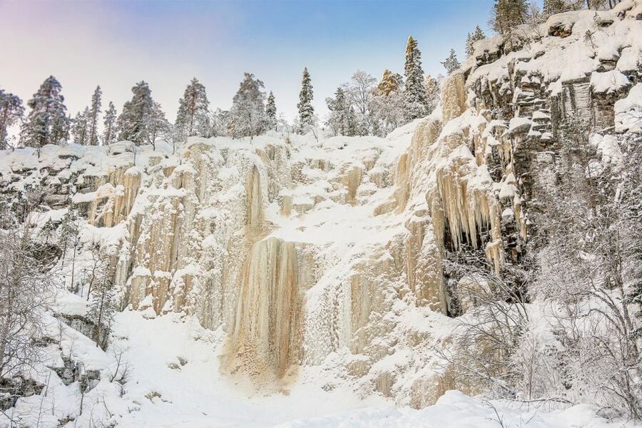 Lapland: The Frozen Waterfalls of Korouoma Tour - Walking through the Arctic Circle forest