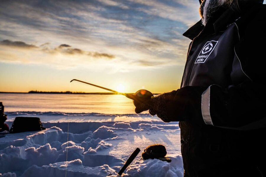 Levi: Ice Fishing on a Frozen Lake - The lake as a photo setting