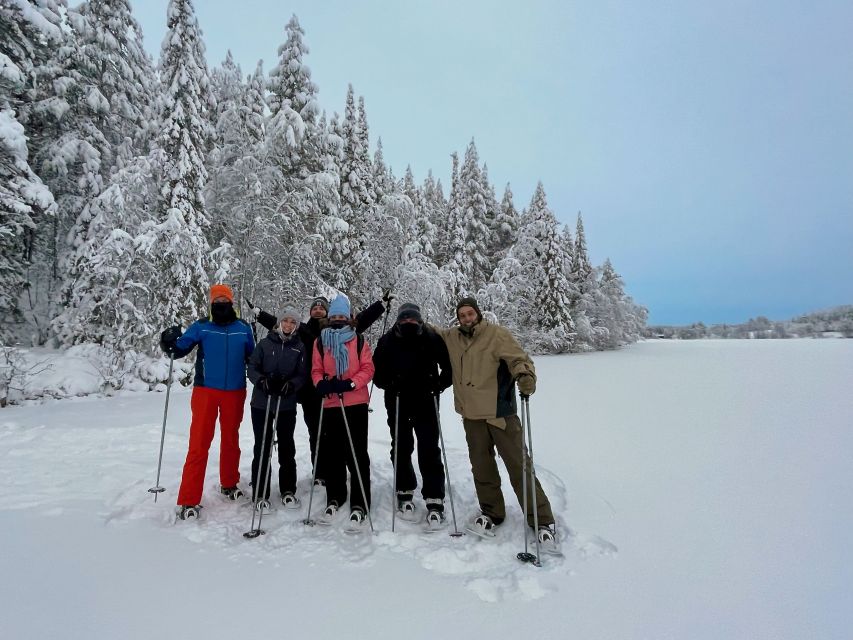 Levi: Lakeside forest snowshoeing - Crossing the frozen lake