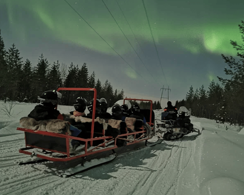 Levi: Northern Lights Sledge Ride - Leaving Levi after dark
