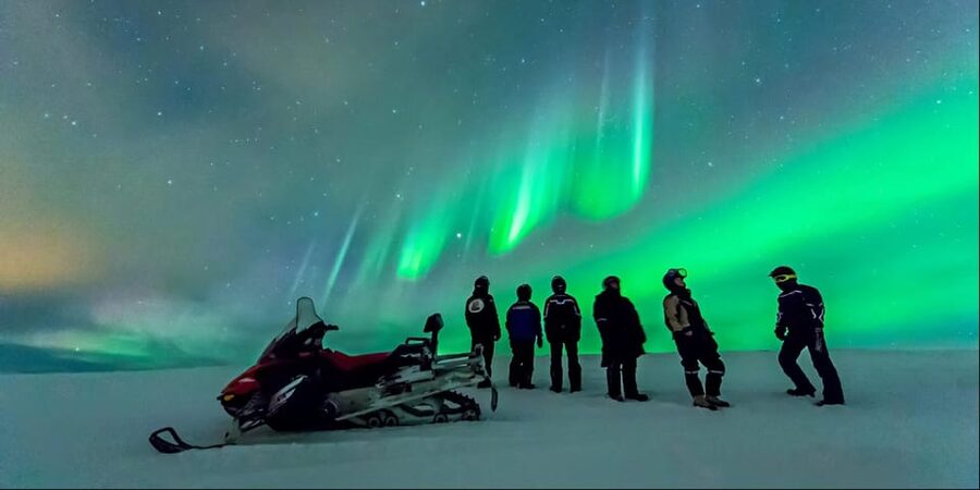 Levi: Northern Lights Snowmobile Safari and Campfire Picnic - Leaving Levi for the Arctic night