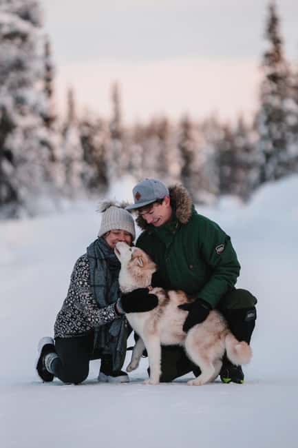Levi: Self-Drive 2 KM Husky Sledding Experience - Learning to handle the sled before the dogs run