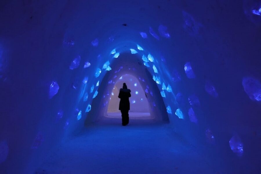 Levi: Trip to Lapland Snow Village with Entry Tickets - The ride from Levi Sirkka to the snow complex