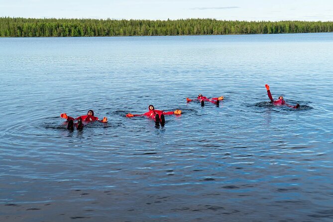 Midnight Sun Floating Experience in Forest Lake - Lying on the Lake Under the Midnight Sun
