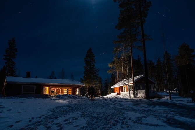 Northern Lights Hunting in Lappish old cottage - Fire, food, and the cottage wait