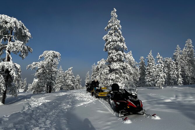 Northern Lights Tour Snowmobile Driving - A short snowmobile ride from central Rovaniemi