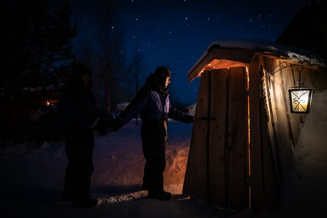 Northern lights tour to Lake Inari from Ivalo, Reindeers & Dinner - Meeting and feeding the reindeer