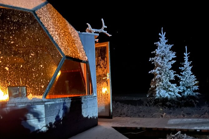 PRIVATE Glass Igloo Dinner Under Northern Lights - From Rovaniemi pickup to the forest