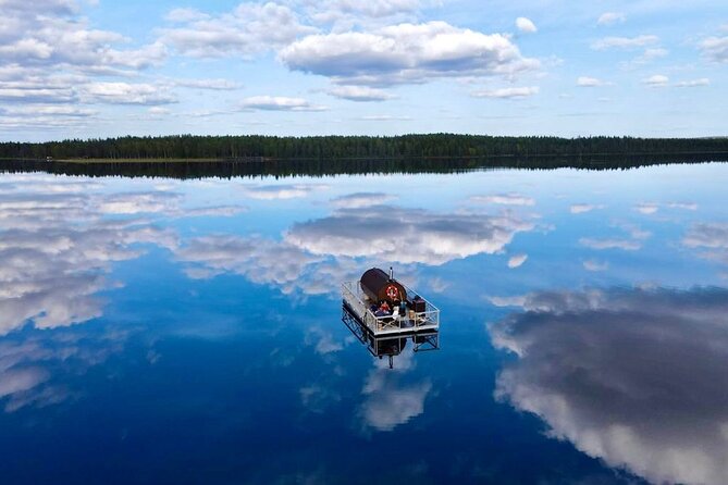 Private Traditional Finnish Sauna Boat Scenic River Cruise - A Finnish sauna with Arctic water beneath you