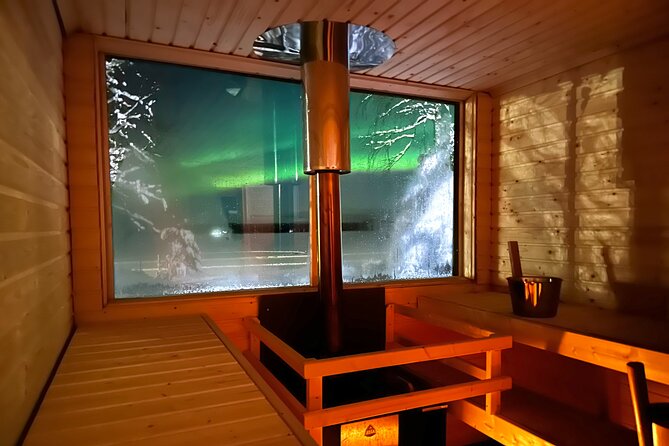 Private Wooden Heated Sauna and Ice Swimming - Entering the Wood-Fired Sauna
