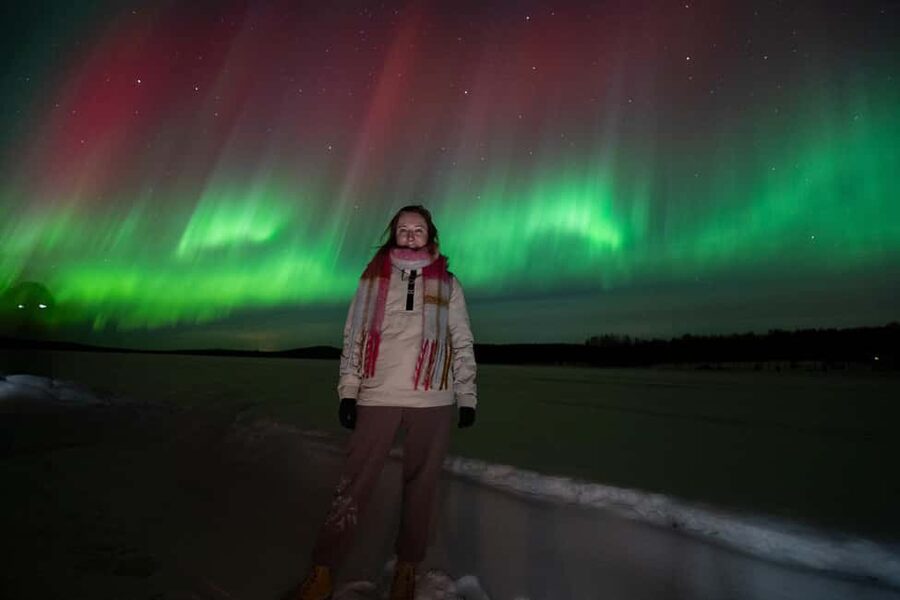 Rovaniemi: Aurora Hunt - Free Photos, 100% Guaranteed Refund - The stops: from weak glow to a lake under the aurora