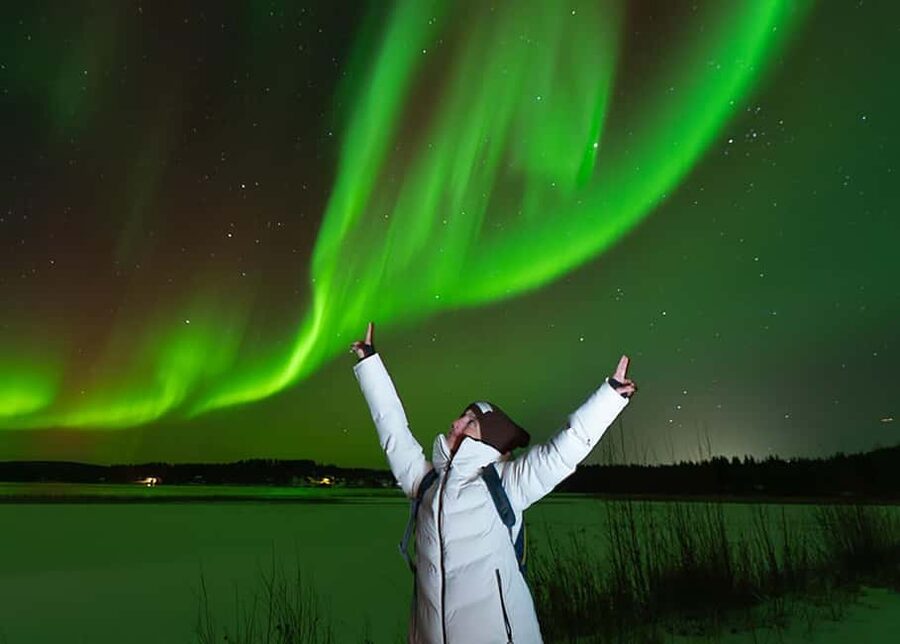Rovaniemi: Aurora Hunt with Money-Back Guarantee and Photo - Waiting under the Arctic sky