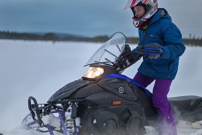 Rovaniemi: Drive New 2025 Snowmobiles on Arctic Safari & BBQ - Leaving Rovaniemi for the forest