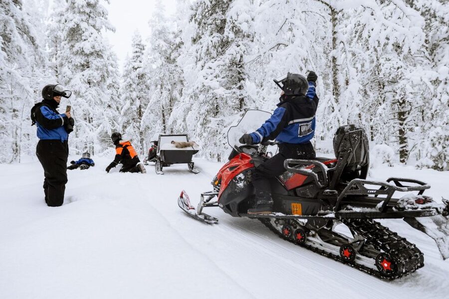Rovaniemi: Family Snowmobile Safari with Campfire and Snacks - Getting suited up for Lapland weather