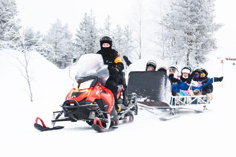 Rovaniemi: Family Snowmobile Safari with Campfire and Snacks - Riding the forest trails outside Santa Claus Village