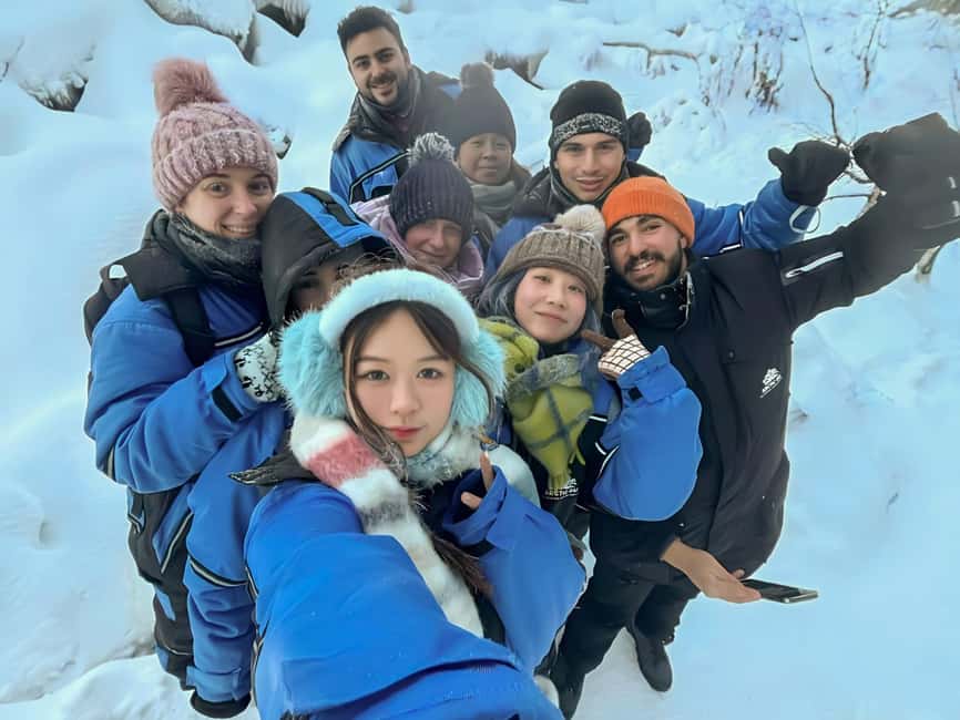 Rovaniemi: Korouoma Canyon & Frozen Waterfalls Tour with BBQ - Walking through the frozen canyon