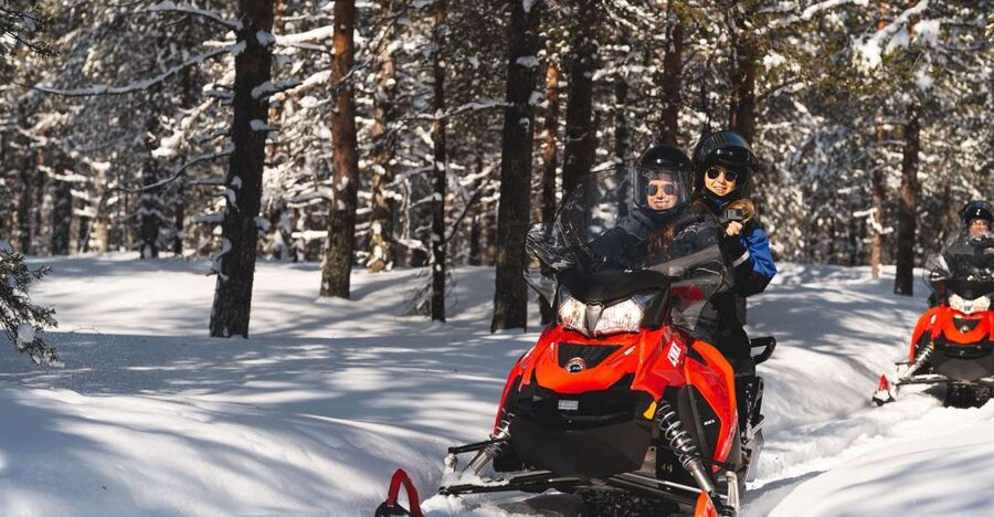 Rovaniemi: Snowmobile Safari into the Arctic Circle Forest - Sharing one snowmobile with another adult