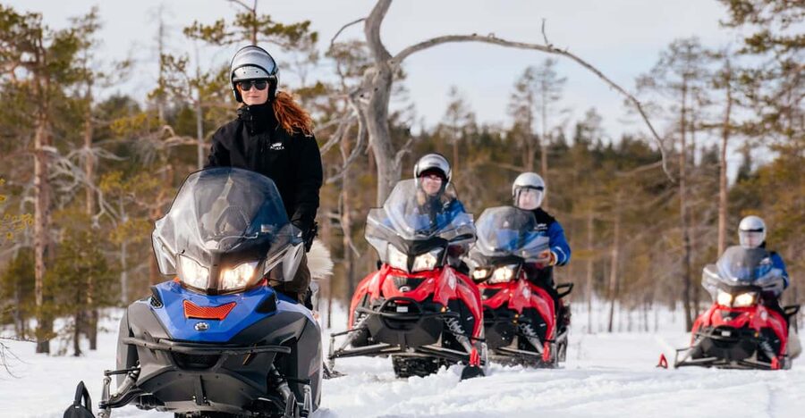 Rovaniemi: Snowmobile Safari into the Wilderness - Leaving Rovaniemi for Apukka Resort
