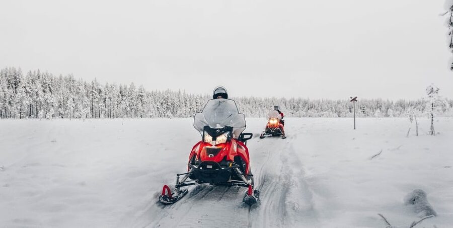 Rovaniemi: Snowmobile Safari into the Wilderness - Pine forests, frozen marshes, and the first stretch of trail