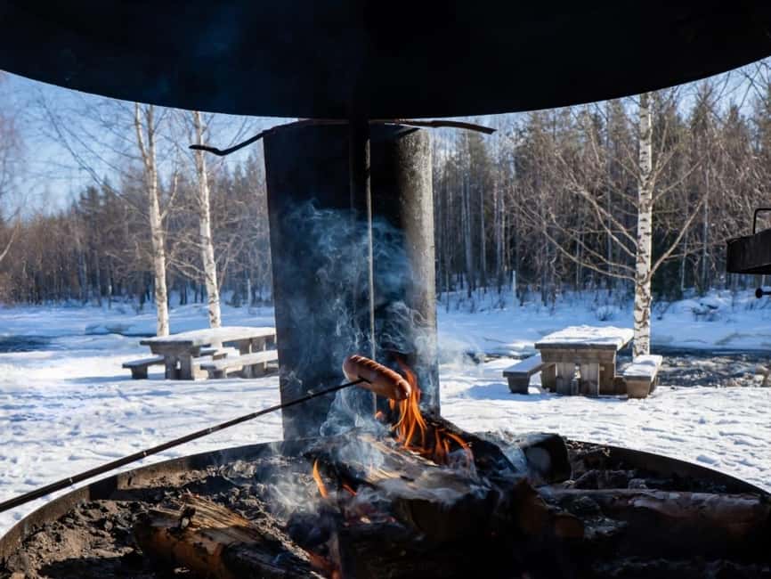 Rovaniemi: Snowshoe Adventure at Vikaköngäs & Barbeque - BBQ, hot drinks, and a proper winter pause