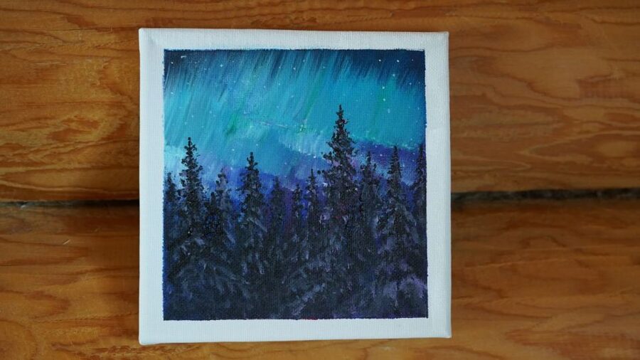 Rovaniemi: Workshop - Aurora painting - Painting the Northern Lights in Rovaniemi