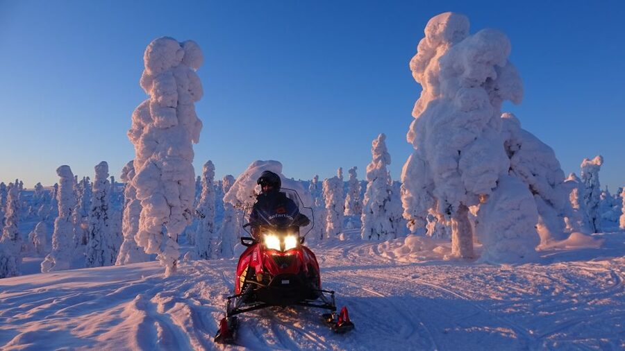 Saariselkä: Evening Snowmobile Tour with Fire & picnic - Setting out from Saariselkä after dark