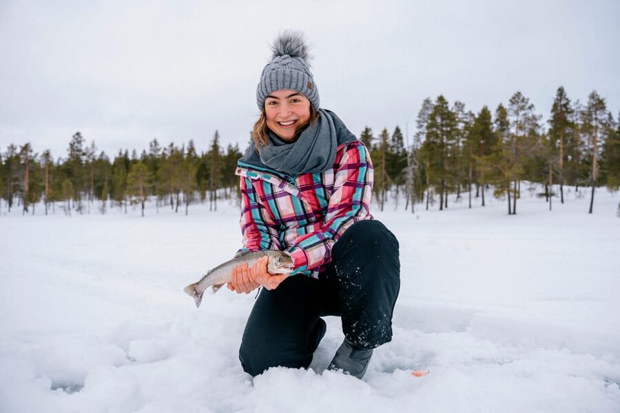 Saariselkä: Ice Fishing Adventure - Learning the basic tools of Finnish ice fishing