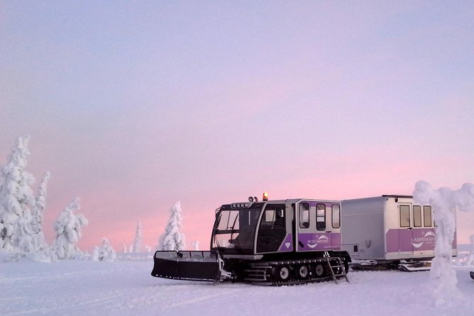 Small-group Wintertime Amethyst Mine Visit from Rovaniemi - Riding the snowcat up the hill