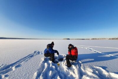 Snowmobile and Ice Fishing Experience