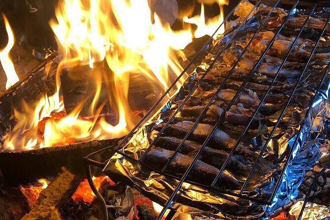 Snowmobile and Ice Fishing Experience - Salmon, sausages, and a fire in the cold