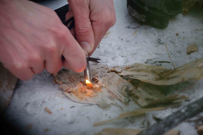 Snowshoeing Adventure with Ice-Fishing, Fire and Survival - Snowshoeing into Rovaniemi’s quiet Arctic woods